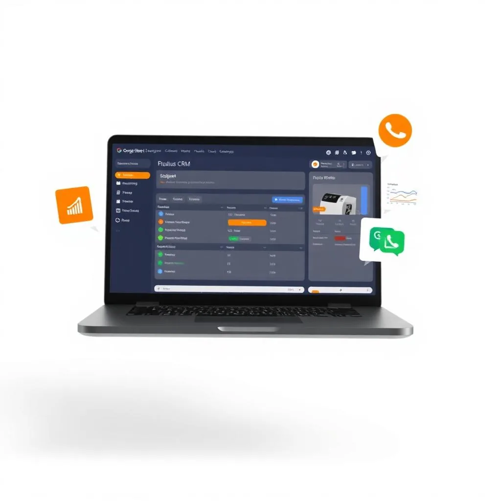 CRM visual no Google Sheets com relatórios e WhatsApp